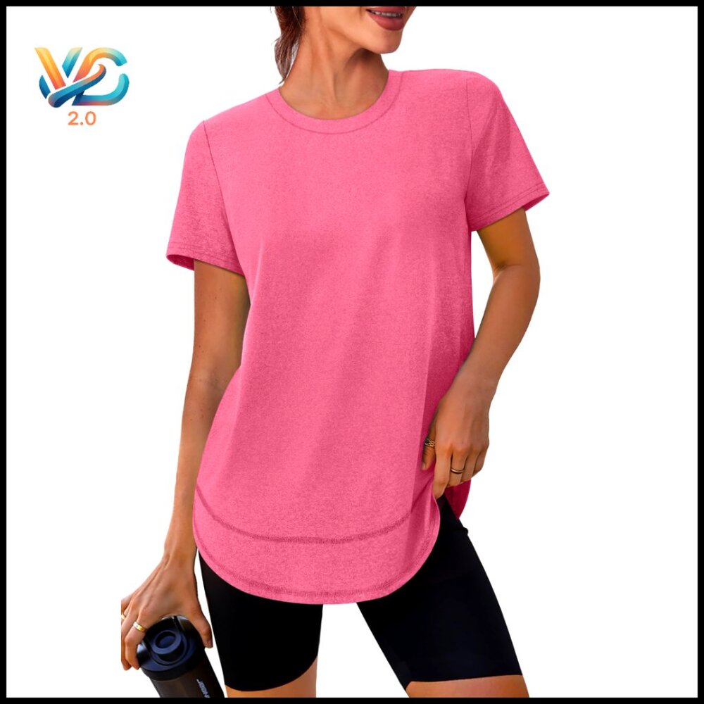 Women's Quick Dry Upf 50+ Workout Top Loose Fit Activewear T-Shirt